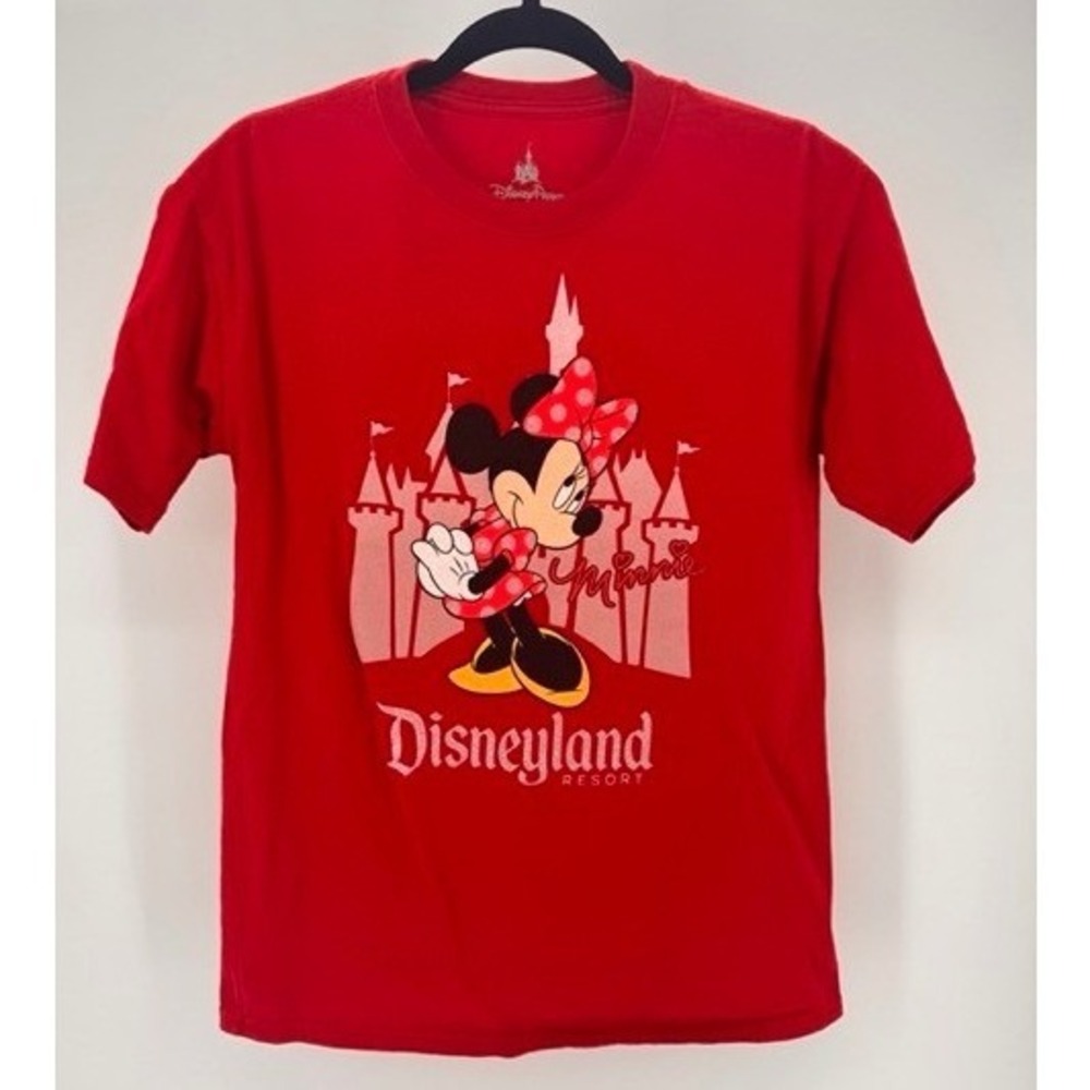 Disney Parks Red Minnie Mouse Disneyland Resort Graphic T-Shirt XL Casual